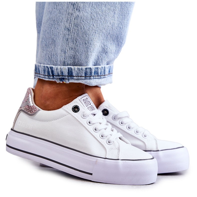 Dammaterial Sneakers Big Star KK274037 Vit