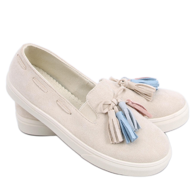 PA1 Höstsneakers med fransar Salma Beige