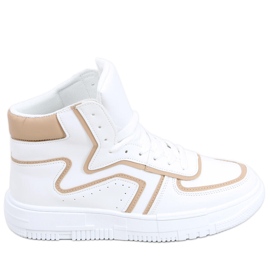 Leia WHITE / BEIGE high-top sneakers vit