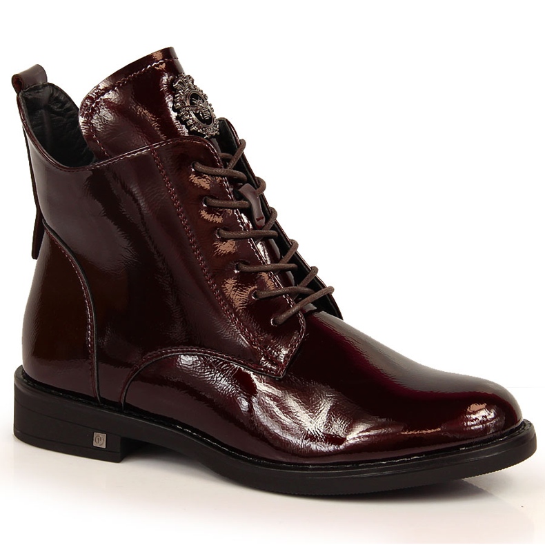 Damskor, lackerade, vinröda, Potocki rödvin