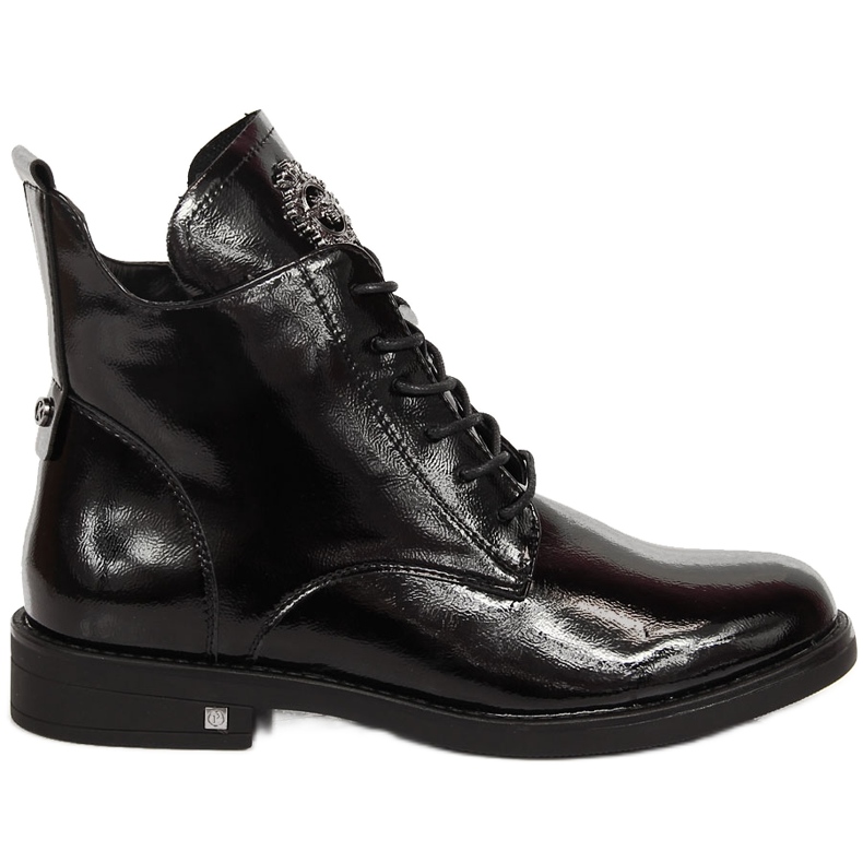 Kvinnors svartlackade isolerade stövlar Potocki