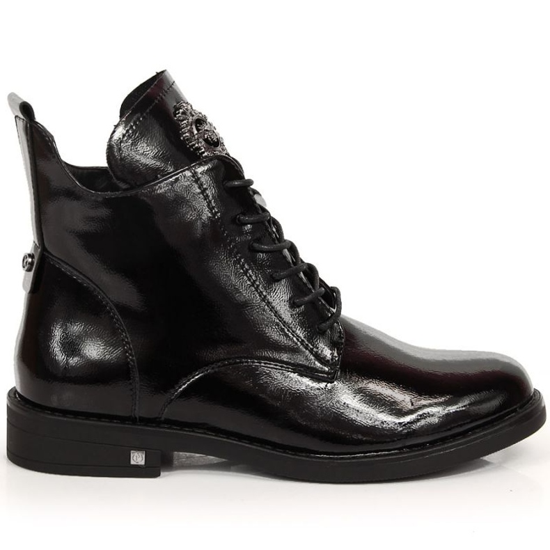 Isolerade lackade stövlar Potocki W WOL92C svarta