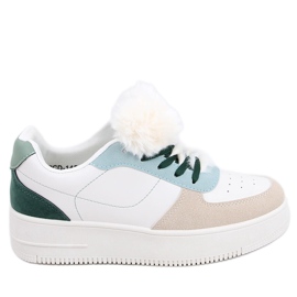 PA1 Lilith Green damsneakers vit mångfärgad