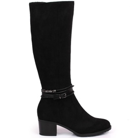 Kvinnors svarta mocka varma stövlar Jezzi
