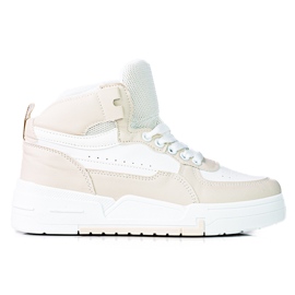 Shelovet-sneakers för kvinnor med hög ovandel, beige