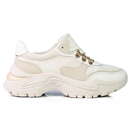 Damsneakers på en tjock Shelovet beige sula
