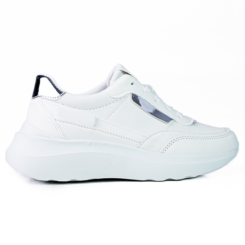 Vita, vit spetsade Shelovet-sportsneakers för kvinnor