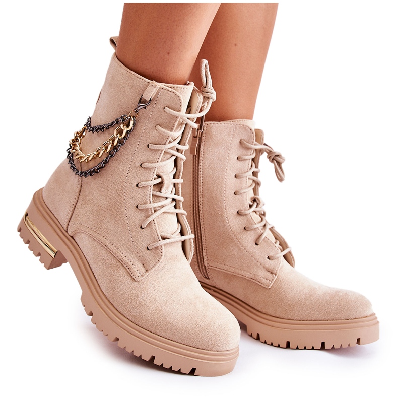 PS1 Varma mockaboots med kedja Beige Sorita