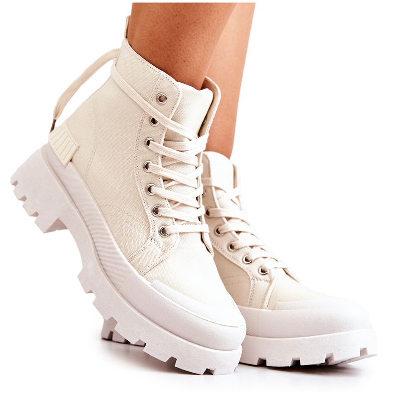 PS1 Faithfull Beige bundna vandringskängor