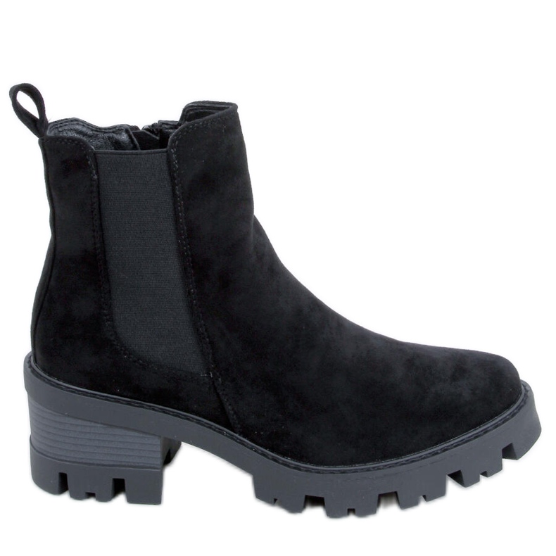 Ragga Svarta högklackade ankelboots