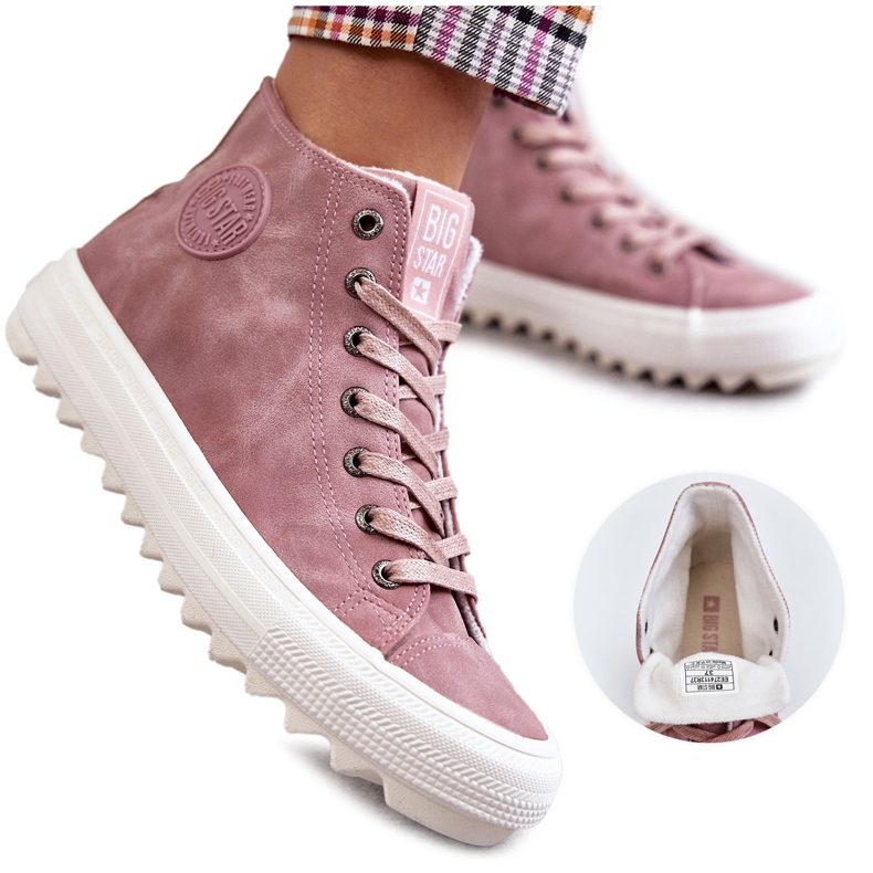 Dam Sneakers Big Star High Warm Pink EE274113 rosa