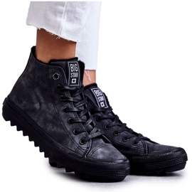 Dam Sneakers Big Star High Warmed Black GG274069 svart