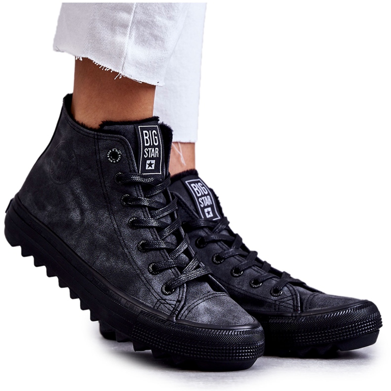 Dam Sneakers Big Star High Warmed Black GG274069 svart