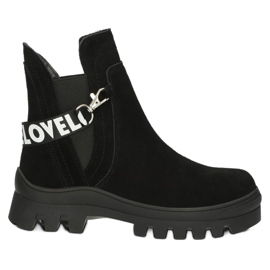 Slip-On Stövlar i mocka med dekor Filippo DBT3927 Svart