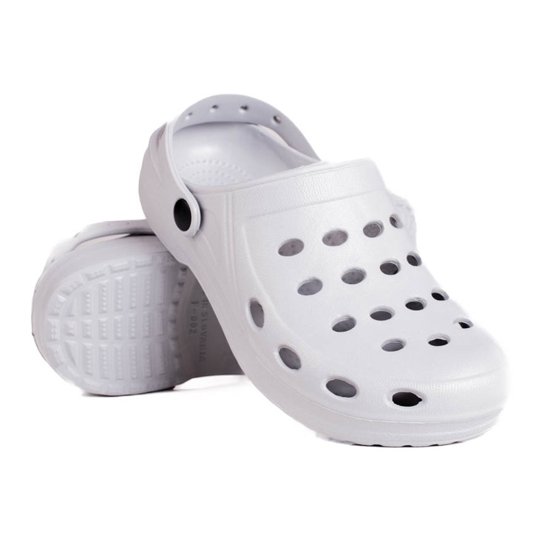 Ljusa Shelovet grå tofflor för kvinnor