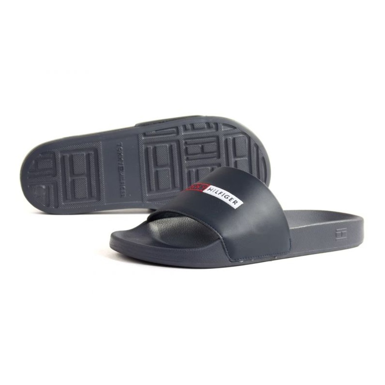 Tommy Hilfiger Broderi Hilfiger Pool Slide FM0FM04226 marinblå