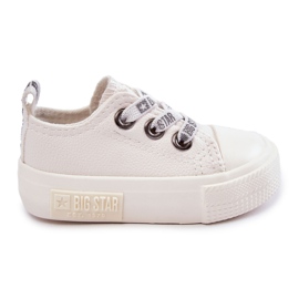 Barnsneakers i läder Big Star KK374058 Vit