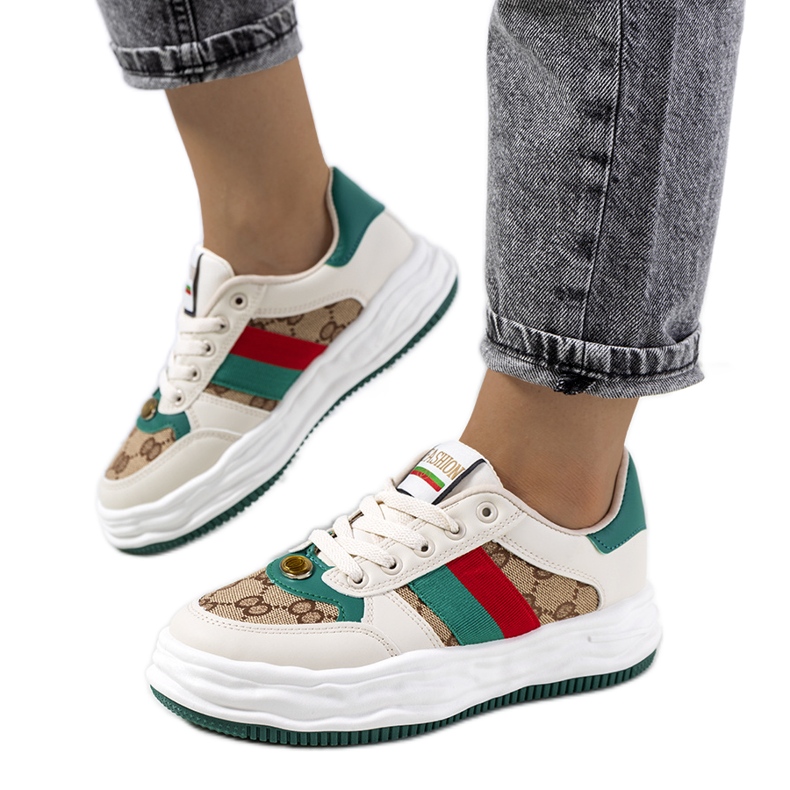 Beige Loeki sneakers för kvinnor