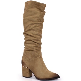 Officersstövlar på stolpen Potocki W WOL109B beige