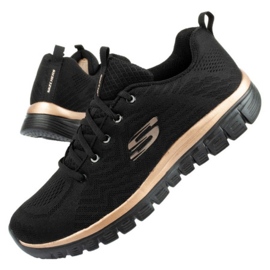 Skechers Get Connected W 12615-BKRG Trainers svart gyllene