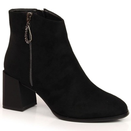 S.Barski Svarta S. Barski W OLI181 stövlar i mocka