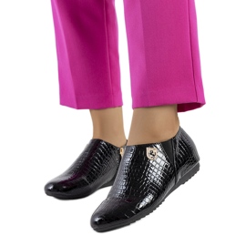 Svartlackerade Nelec-skor