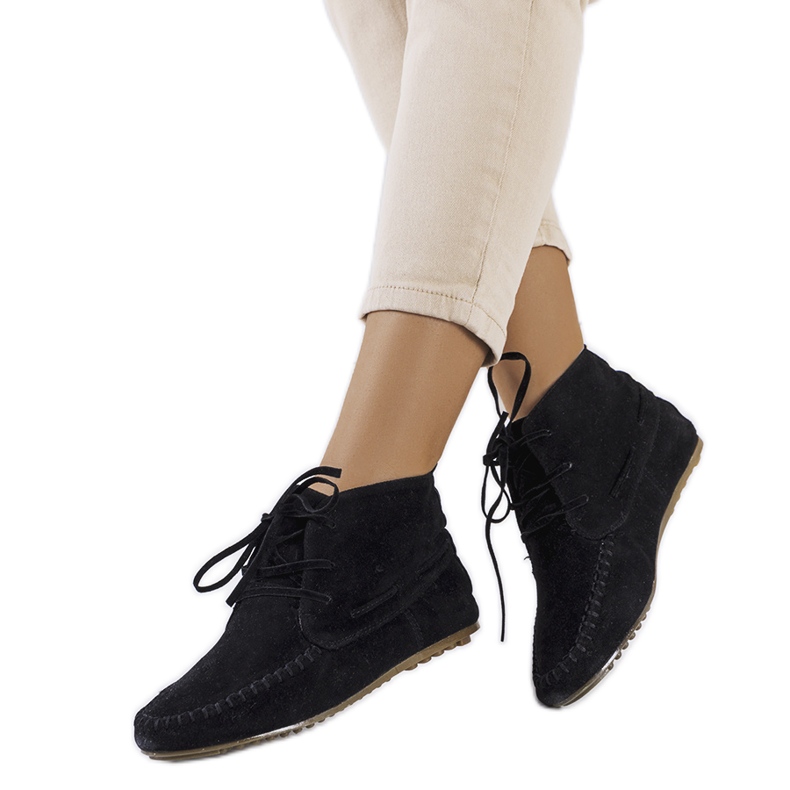 Svarta Lalo stövlar i ekomocka