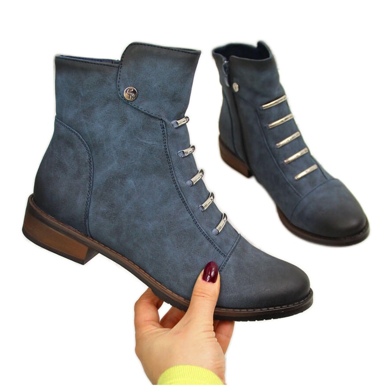 Damkängor med ornament, isolerad blå Jezzi JEZ52D