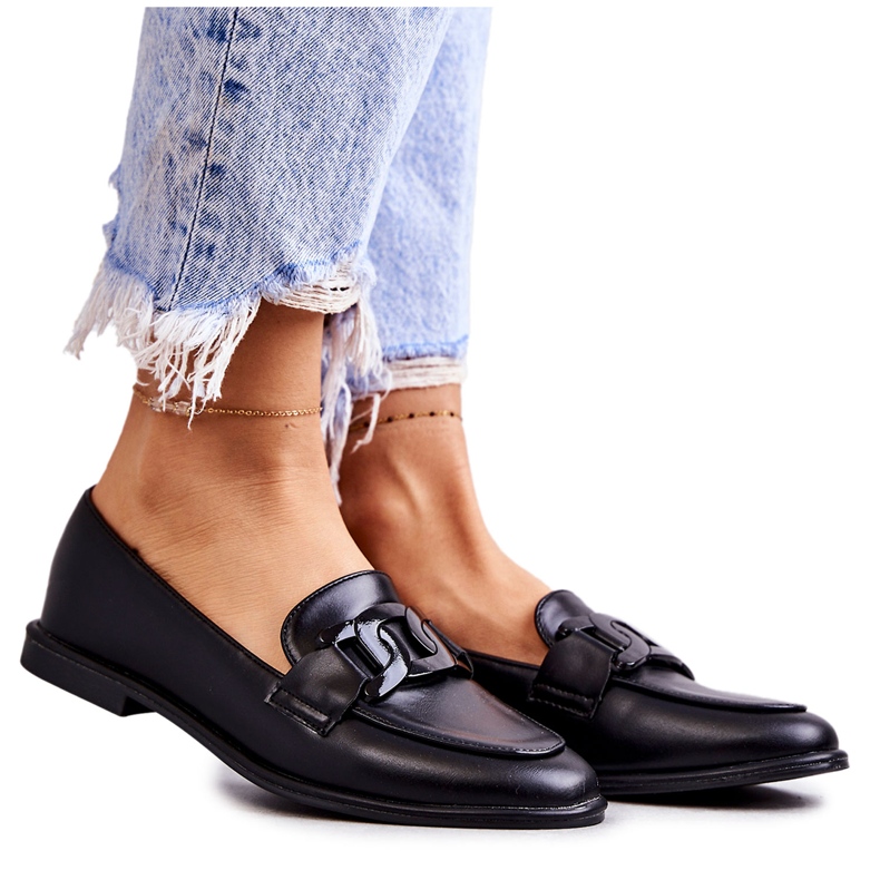 FB2 Damläder Loafers med svart Kerrie-dekoration