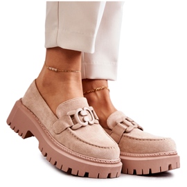 FB2 Dambrogues med en prydnad Beige Leeza
