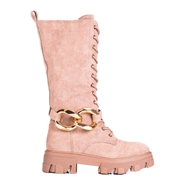 Snörstövlar i mocka för kvinnor Shelovet bruna stövlar