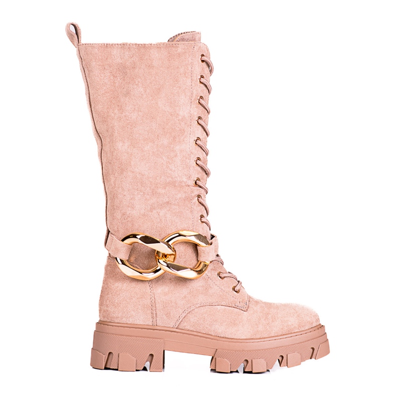 Snörstövlar i mocka för kvinnor Shelovet bruna stövlar