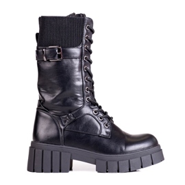 Shelovet snörade damväskor svarta