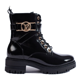 W. Potocki Lackade damsvarta Potocki damväskor