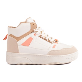 High Shelovet beige sneakers för kvinnor