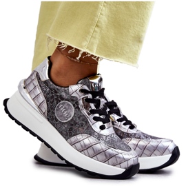 Damsportskor på kil GOE KK2N4083 Silver