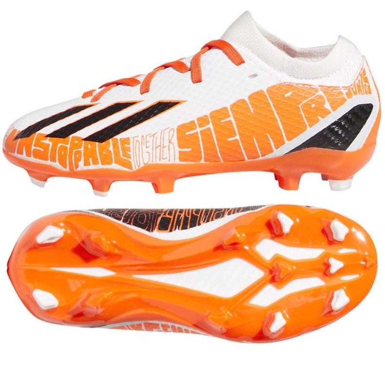 Adidas X Speedportal.3 Fg Jr GW8391 fotbollsskor mångfärgad apelsiner och röda