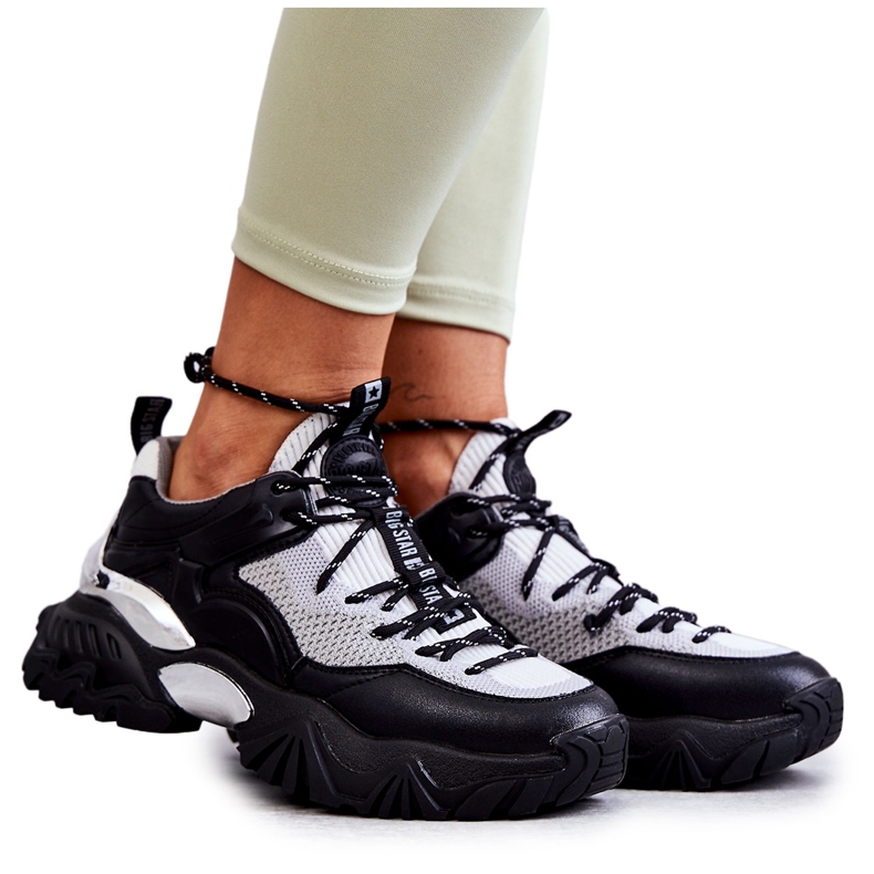 Damsportskor Memory Foam System Big Star KK274053 Svart-Grå