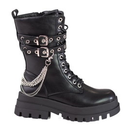 Shelovet kvinnliga arbetare med ornament svart