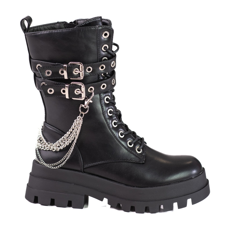 Shelovet kvinnliga arbetare med ornament svart