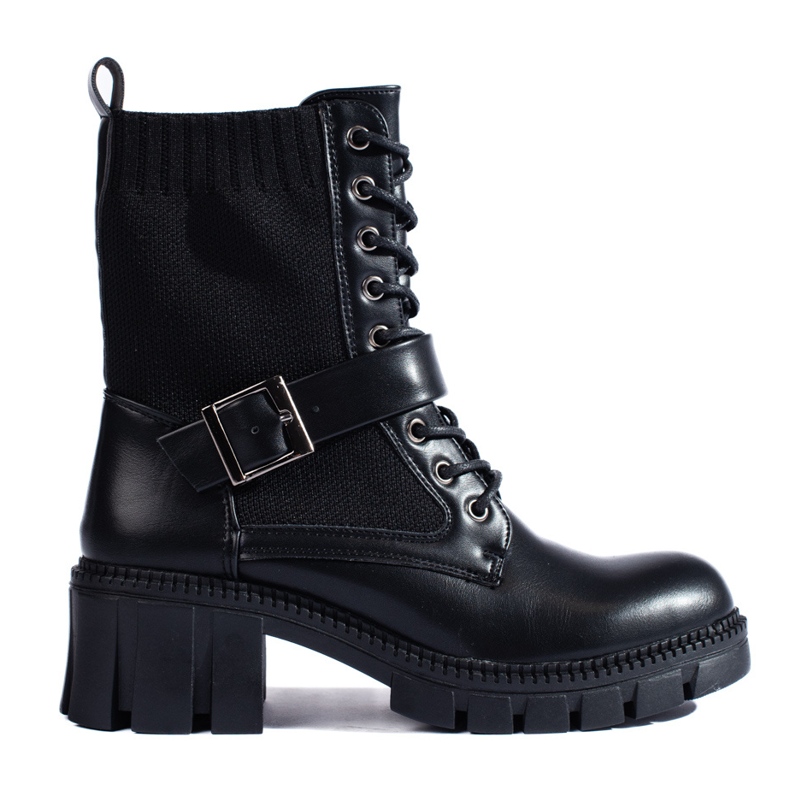 Shelovet-snörsväskor för kvinnor med en flexibel ovandel svart