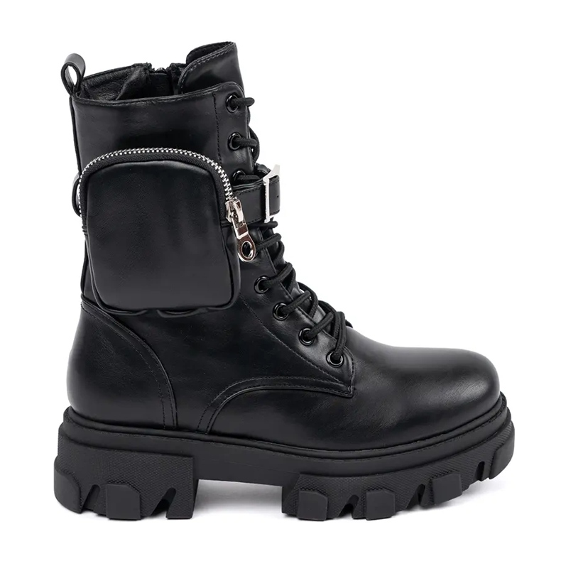 Kvinnliga arbetare med Shelovet-ficka svart