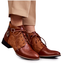 Läderstövlar för kvinnor Maciejka 5743A-29 Brun