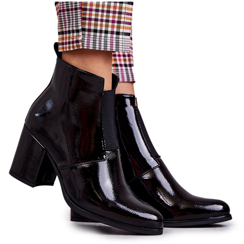 PL4 Klassiska Lackade Stövlar La.Fi 260035B-LA Svart