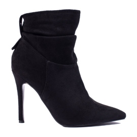 W. Potocki Eleganta damstövlar på Potocki-högklack svart