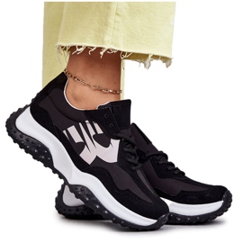 Vinceza Damsportskor bundna svarta Tolea