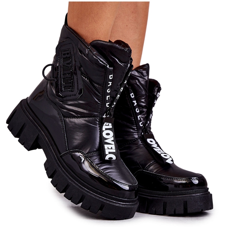 PM1 Damsvarta varma snöstövlar med dragkedja Marit