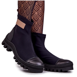 Damstövlar i tyg Nicole 2703 Svart