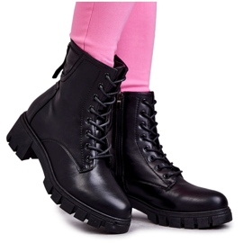 Vinceza Läderstövlar På Svart Tonje Dragkedja