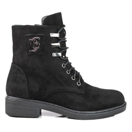 Kvinnliga arbetare gjorda av ekologisk Shelovet mocka svart